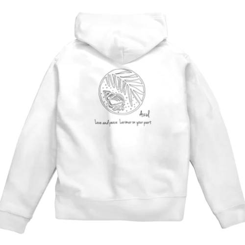 アウトラインロゴ Zip Hoodie