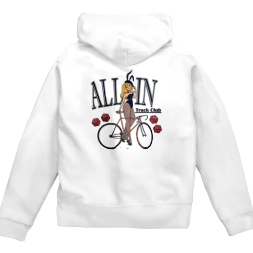 "ALL IN -Track Club-" Zip Hoodie