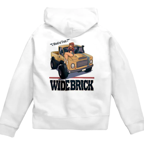 "WIDE BRICK" Zip Hoodie