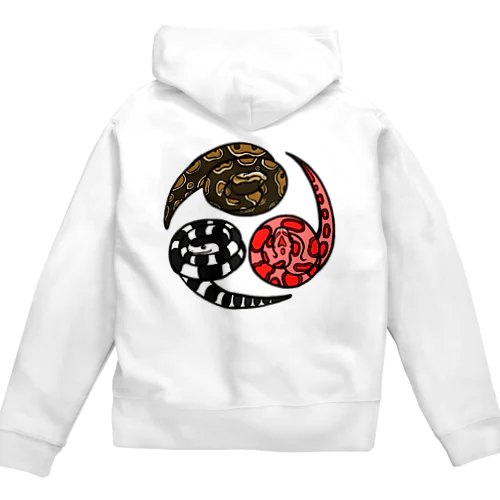 三巴　蛇 Zip Hoodie