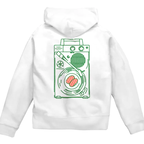 レコードプレーヤーで廻る鮨 Zip Hoodie