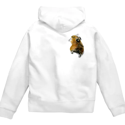 【理可】ぎゅっとナキウサギ Zip Hoodie