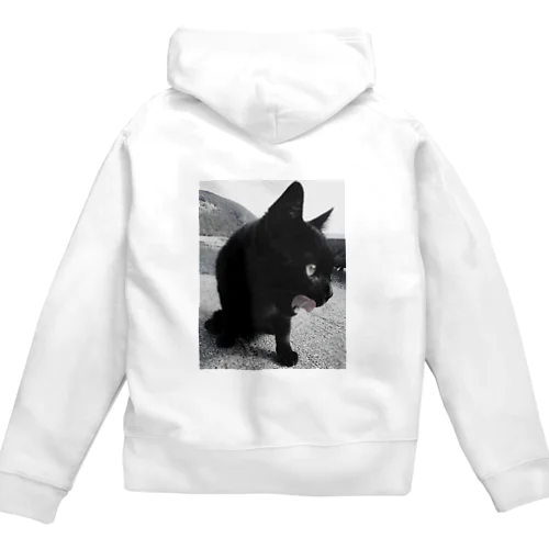 HF 波止場の猫ちゃん フォトプリント Zip Hoodie