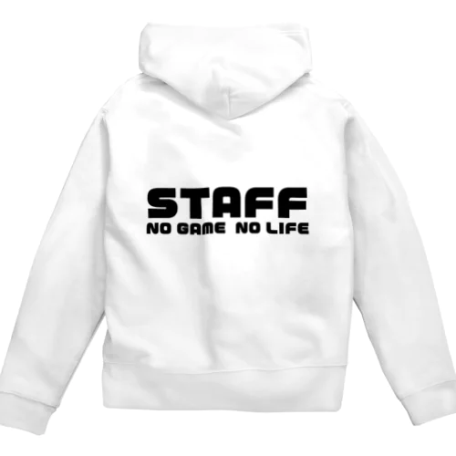 【e_Starmine】STAFF NO GAME NO LIFE Black Zip Hoodie