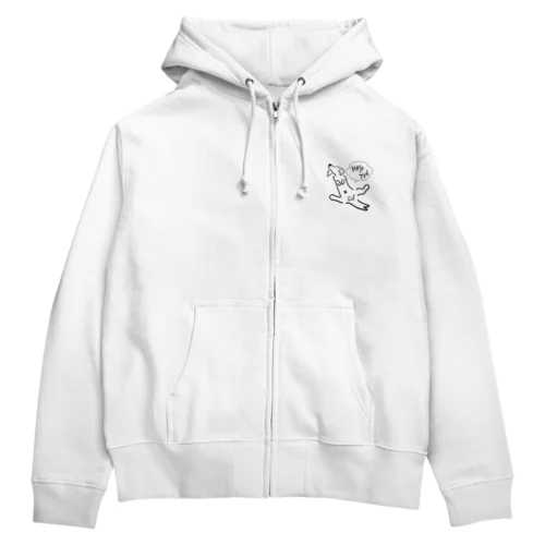 シンプルへそてんワンコ Zip Hoodie