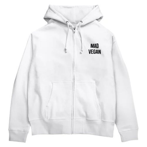 mad vegan（黒文字） ジップパーカー