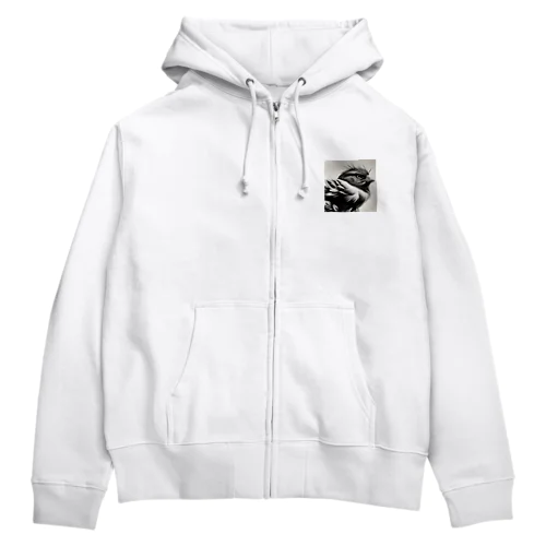 もしかしたら八咫烏？なんだか分からない鳥のグッズ Zip Hoodie