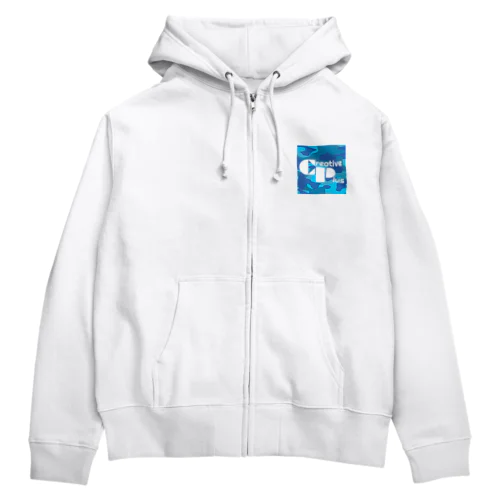 カモフラージュCP-Logo2（青） Zip Hoodie