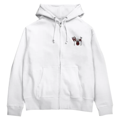 カブトをえらぶカブトムシ Zip Hoodie