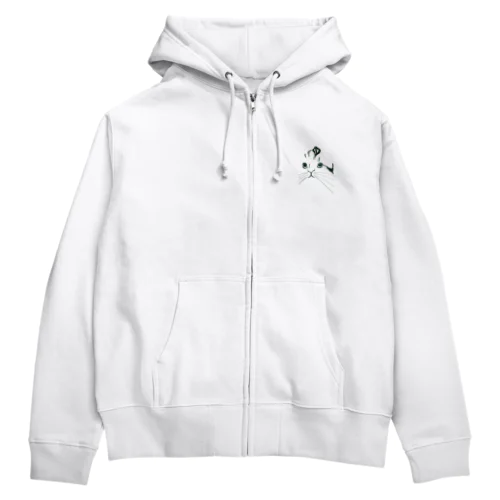 ネコ Zip Hoodie