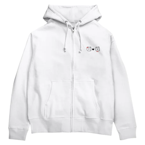 犬・なかよしポメラニアン Zip Hoodie