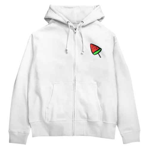 すいかに棒が生えたやつ Zip Hoodie