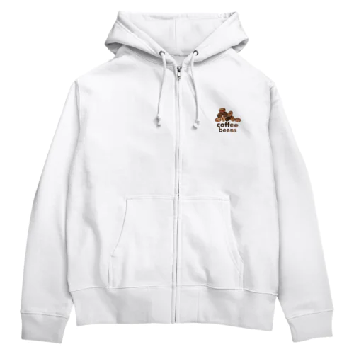 Coffee Beans ロゴ Zip Hoodie