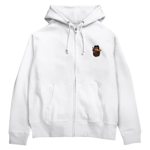 カカオ豆とちょこねこジップパーカー Zip Hoodie