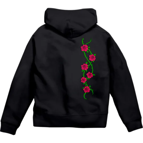 薔薇の腕 Zip Hoodie