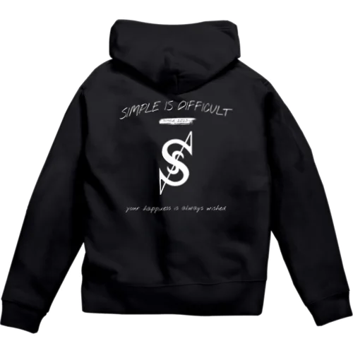 simple is difficult since2023 Zip Hoodie