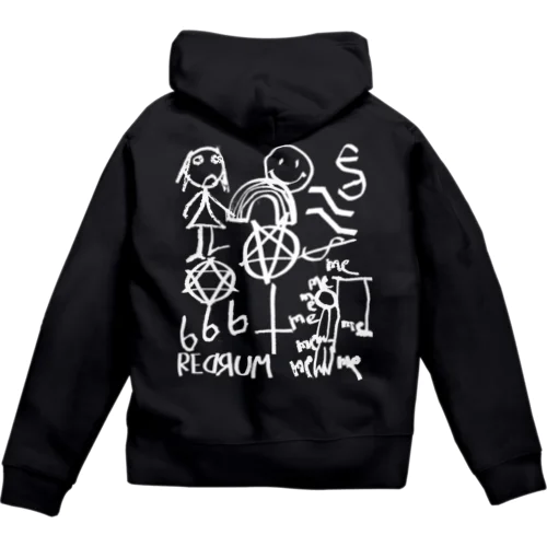 Children's scribbles. Zip Hoodie