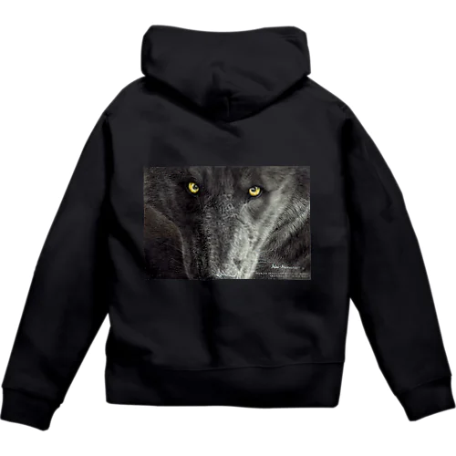 BLACK WOLF Zip Hoodie