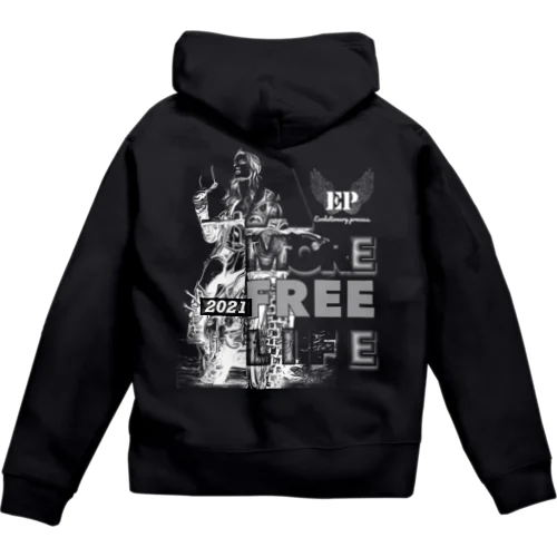 A MORE FREE LIFE 2021version/黒 Zip Hoodie