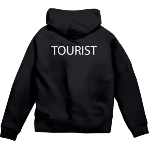 TOURIST letter WT Zip Hoodie