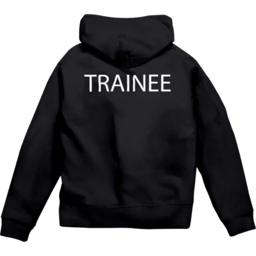 TRAINEE letter WT Zip Hoodie