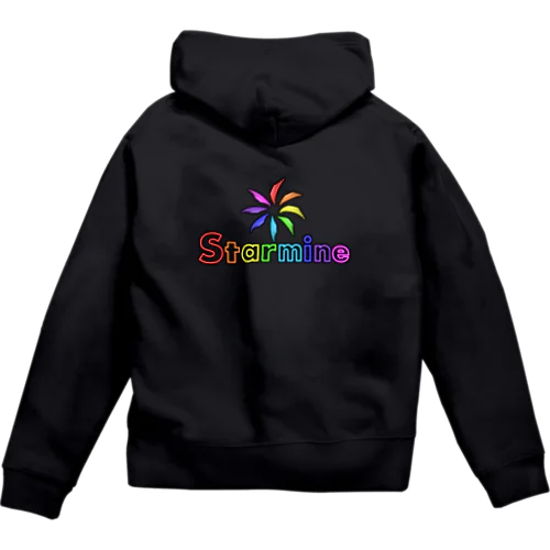【Starmine】Neon color logo Zip Hoodie