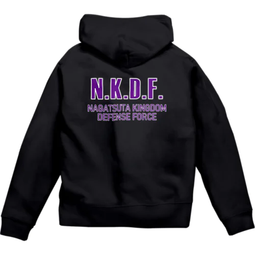 NKDF白枠紫 ジップパーカー