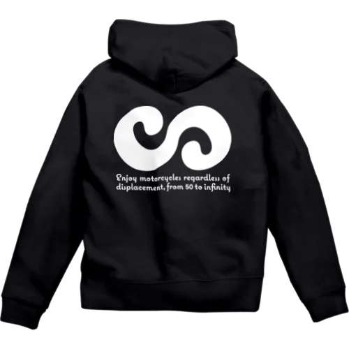 50infinity(LogotypeA-W) Zip Hoodie