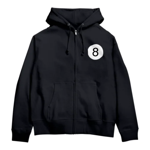 ビリヤード 8 ボール エイトボール Zip Hoodie