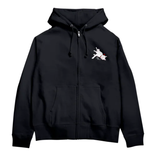 白ねこのsiesta Zip Hoodie