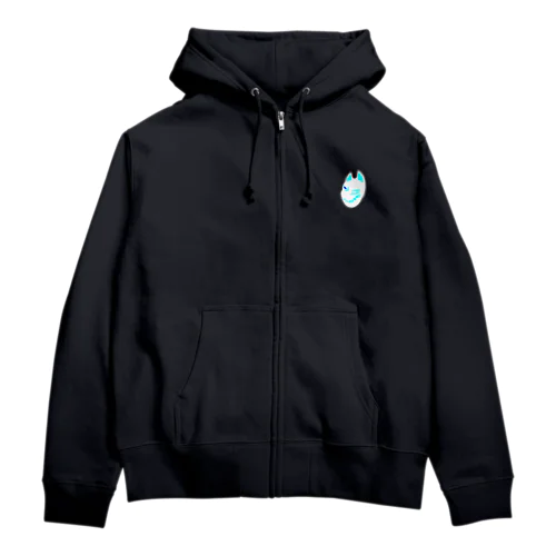 歯車と梵天白狐面  Zip Hoodie