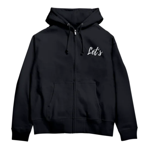 let's Z Parker　BLK Zip Hoodie