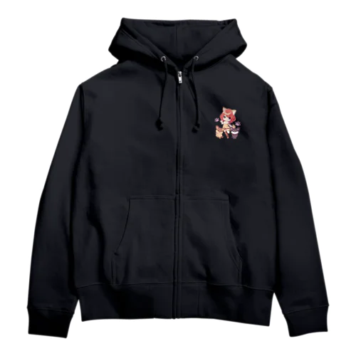 まるぴーとモフモフな愛犬 Zip Hoodie