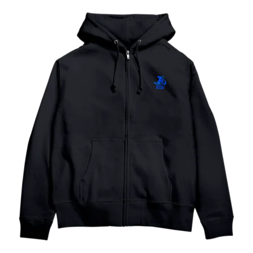 馬好きすぎて困ってます(青) Zip Hoodie