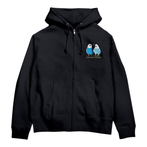 ポコそらこじんまり濃色 Zip Hoodie