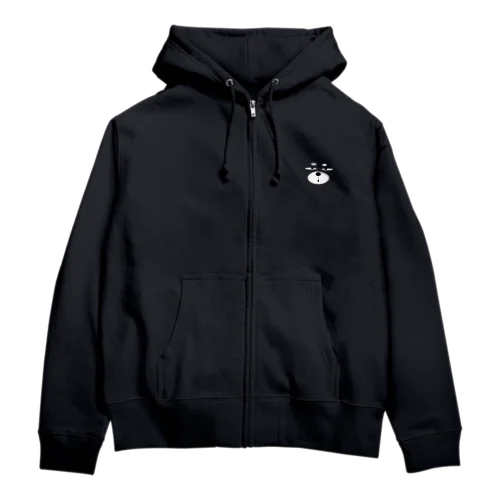 すぴもんイヌ型ビッグフェイスダーク Zip Hoodie