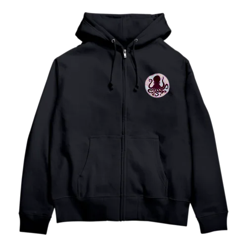 パンチニードル蛸 Zip Hoodie
