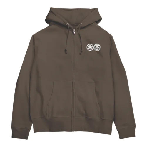 丸に橘と髙 （白抜き） Zip Hoodie