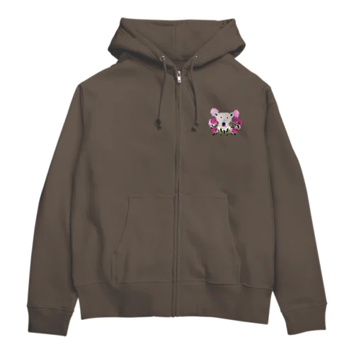 シャムとシロクマ Zip Hoodie