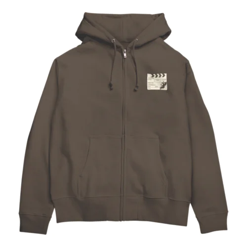 カチンコ（クリームインク） Zip Hoodie