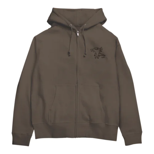 ウーパールーパーのうぱ Zip Hoodie