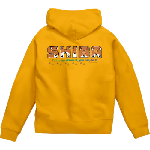 柴文字（赤柴） Zip Hoodie