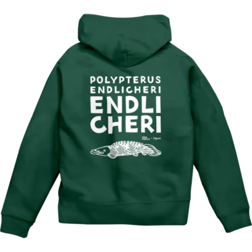 ×コグレケイコ Po.ENDLICHERI ENDLICHERI タイプ ホワイト P8 Zip Hoodie
