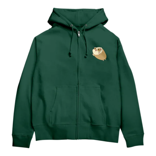 モルモットの「つむじ」 Zip Hoodie