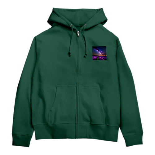 幻想的なラベンダー畑 Zip Hoodie