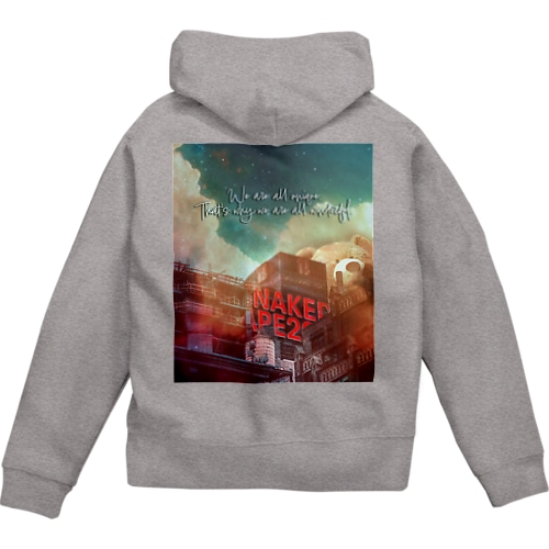 廃墟ベア Zip Hoodie