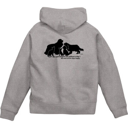 🔶bjﾁｬﾘﾃｨｰ🔶キャバリア Family＊cavalier_charity series Zip Hoodie