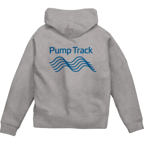 PUMP TRACK BMX Blue Zip Hoodie