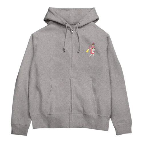 足の生えた消火器 Zip Hoodie