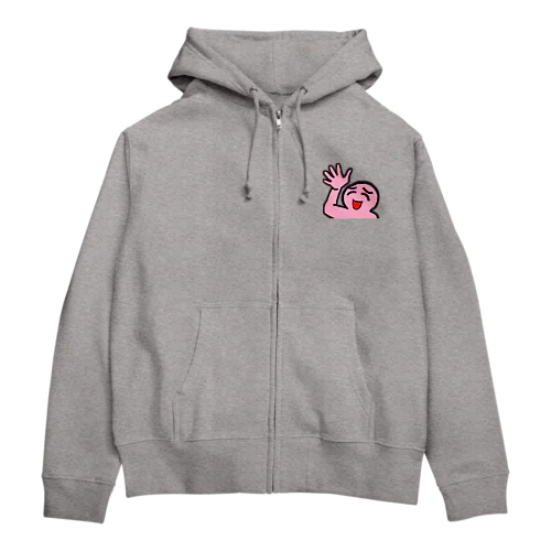 ピンクはげジップパーカー（いってらっしゃーい） Zip Hoodie